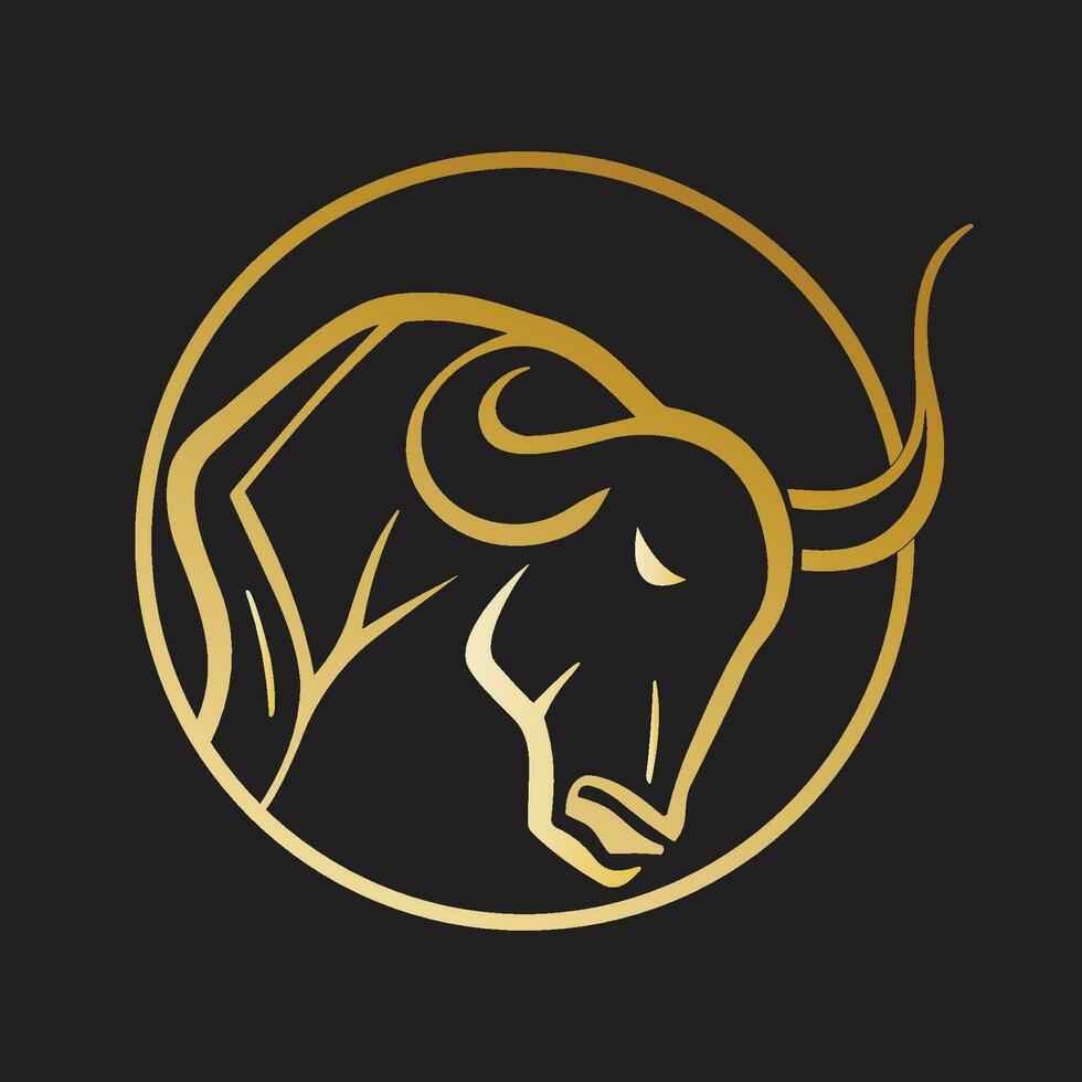 Bull logo- icon vector-illustration design- logo template-elegant vector