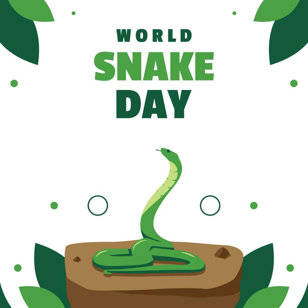 Snake Day Flat Illustration event vector