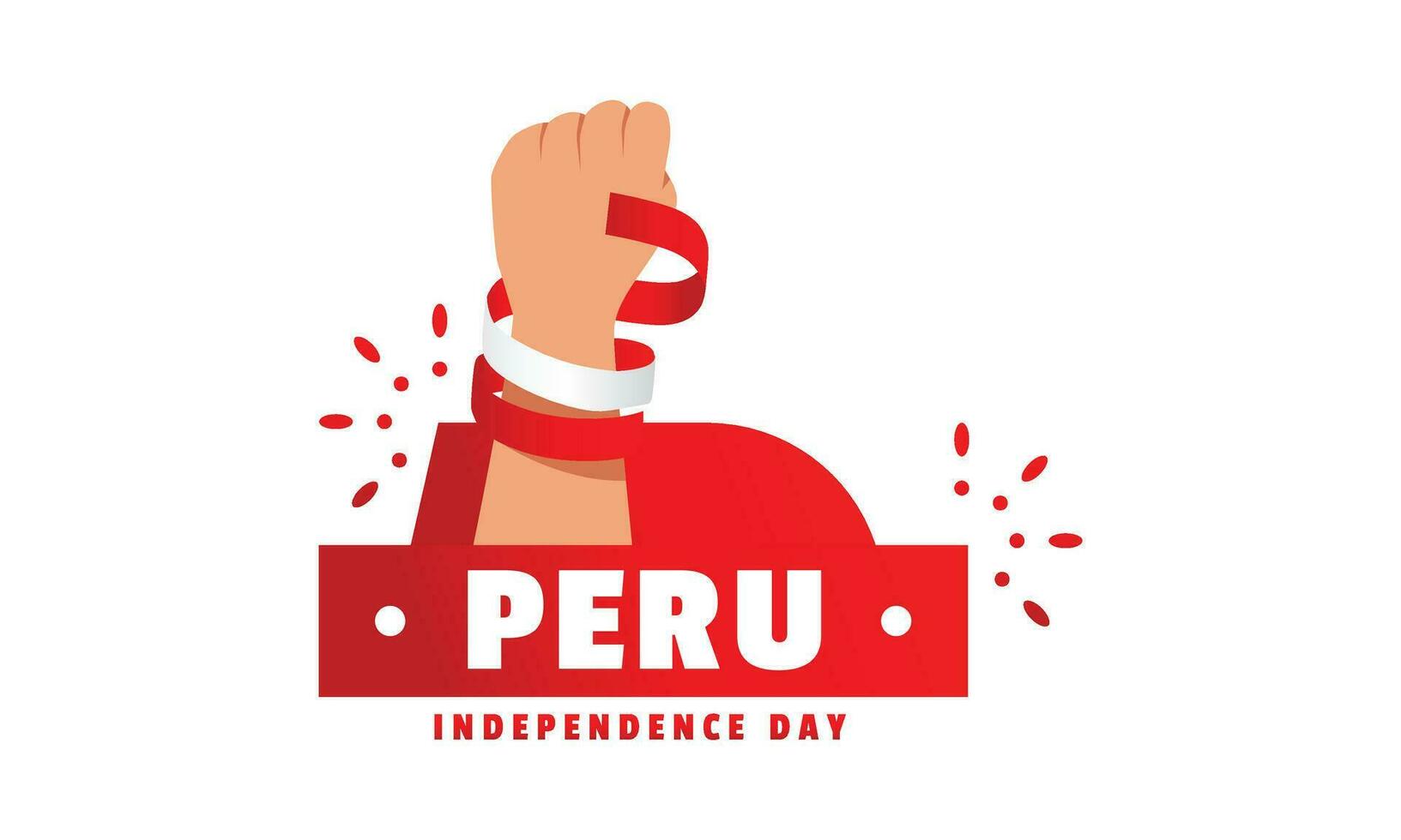 Peru Independence day event celebrate background vector