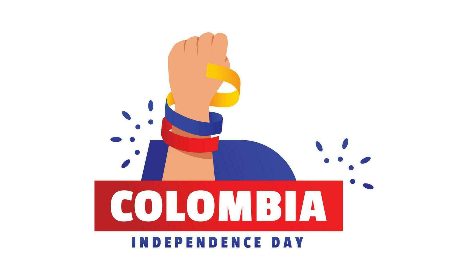 Colombia independencia día evento celebrar antecedentes vector