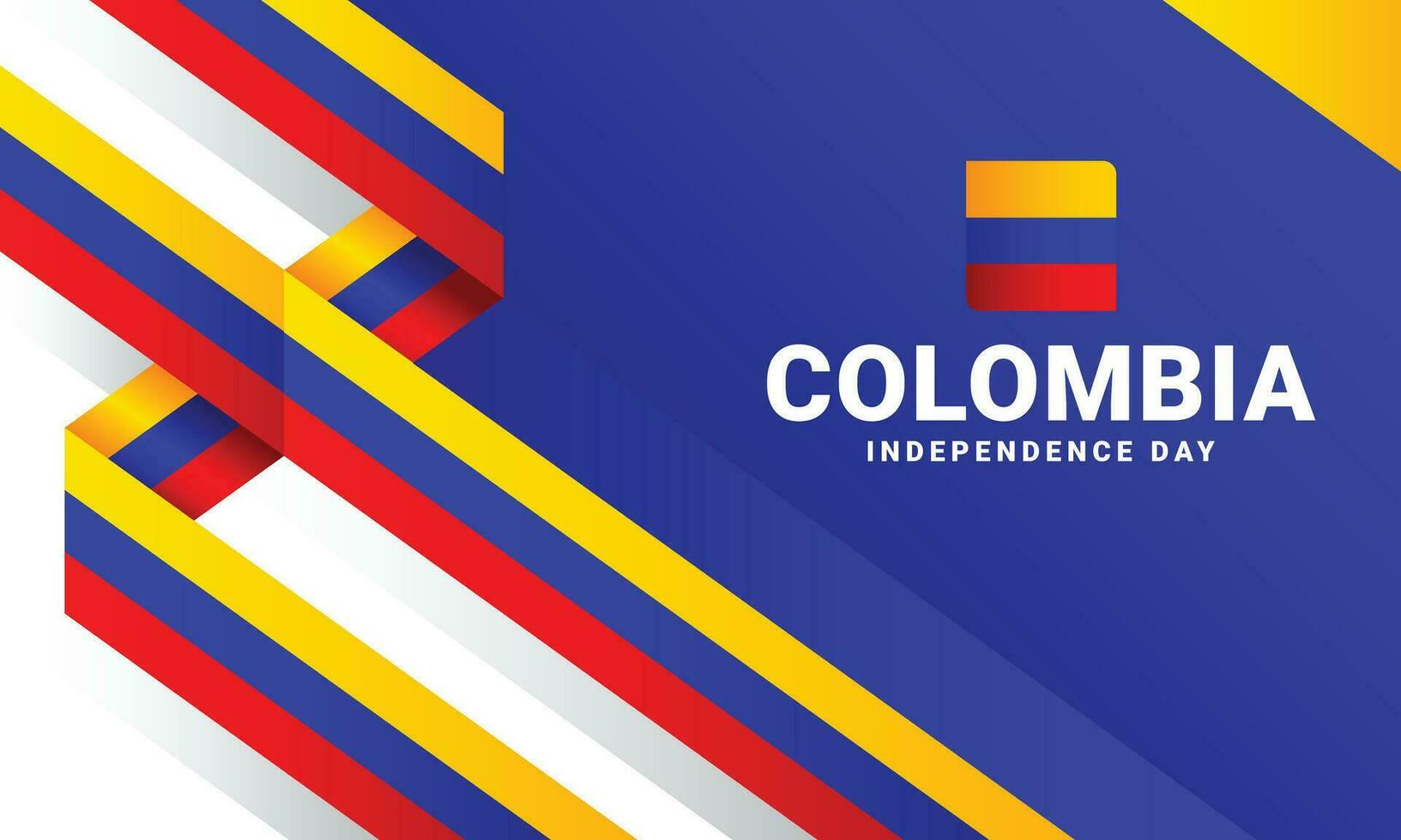 Colombia Independence day event celebrate background vector