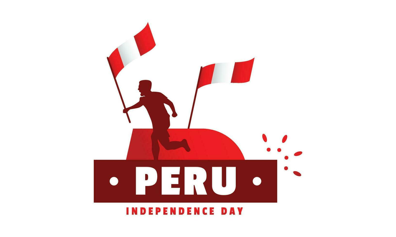 Peru Independence day event celebrate background vector