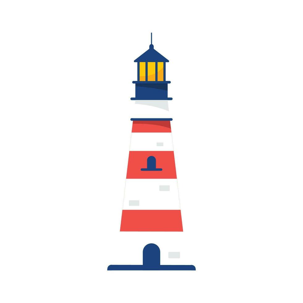 National Lighthouse Day Flat Illustration event vector