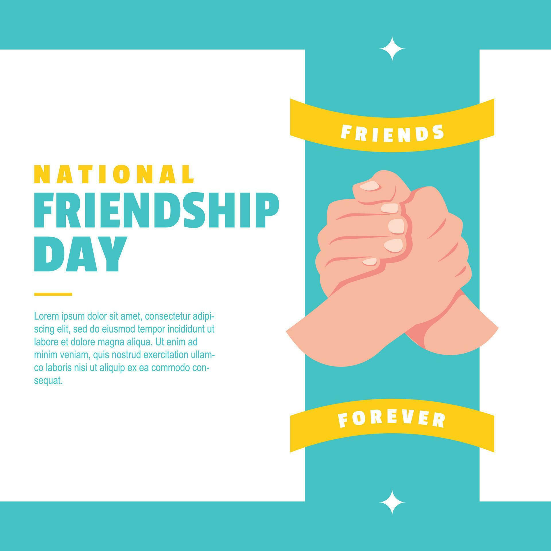 National Friendship Day Flat Illustration event 25757473 Vector Art at