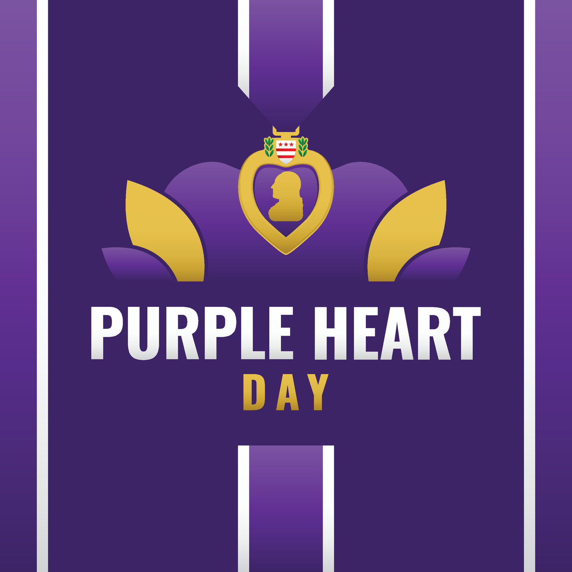 national purple heart day event background illustration 25757475 Vector