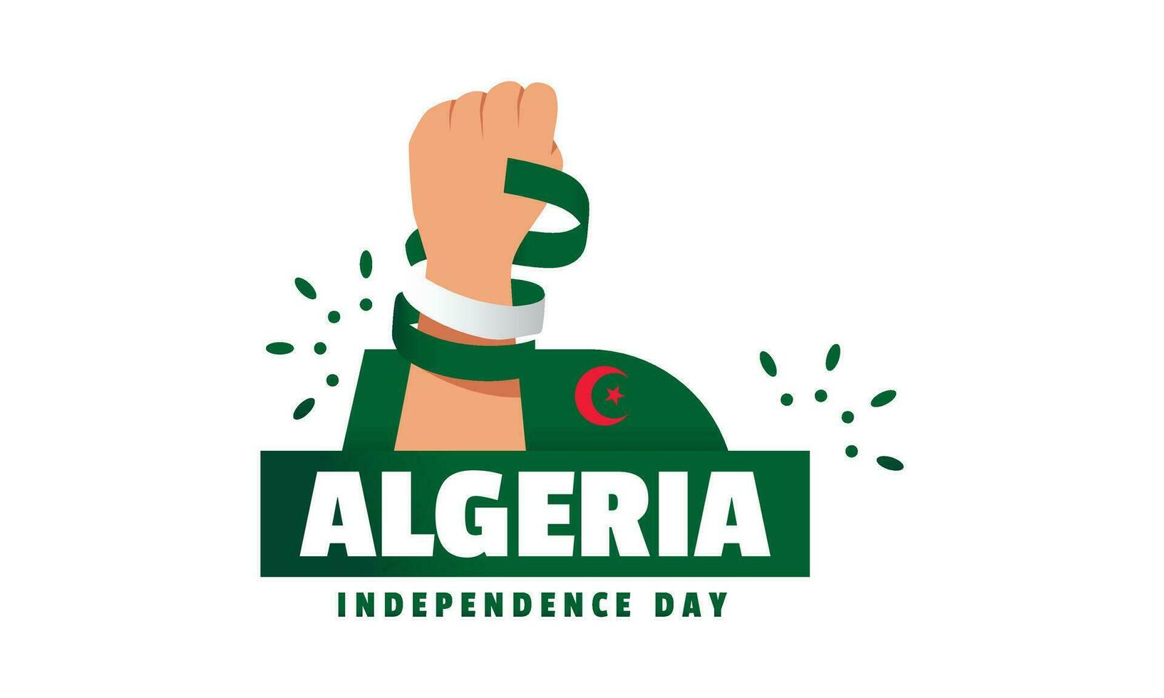 Algeria Independence day event celebrate vector