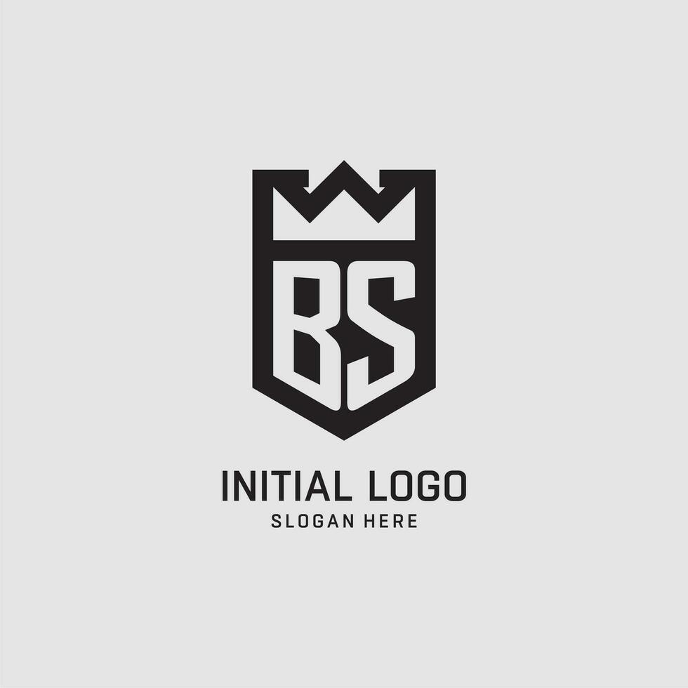 inicial bs logo proteger forma, creativo deporte logo diseño vector