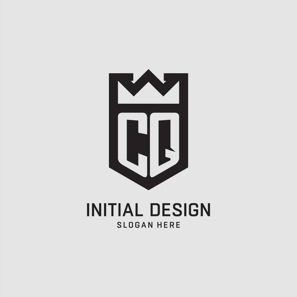 inicial cq logo proteger forma, creativo deporte logo diseño vector