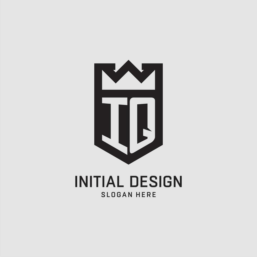 inicial iq logo proteger forma, creativo deporte logo diseño vector