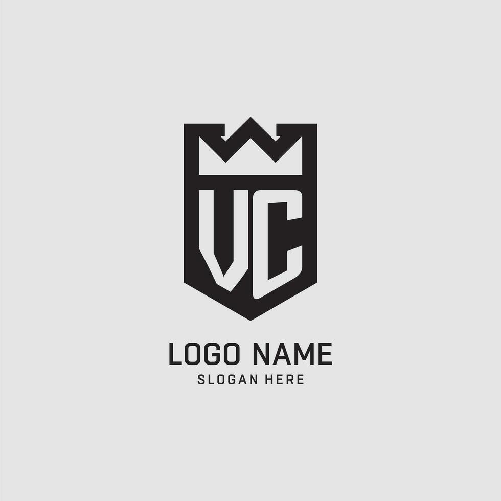 Initial VC logo shield shape, creative esport logo design 25758860 ...