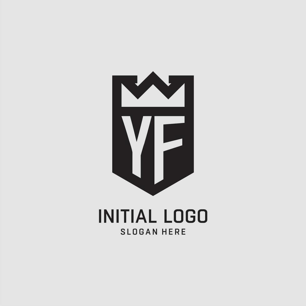inicial yf logo proteger forma, creativo deporte logo diseño vector