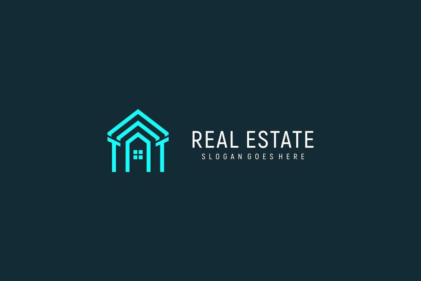Initial letter TT roof logo real estate with creative and modern logo style vector