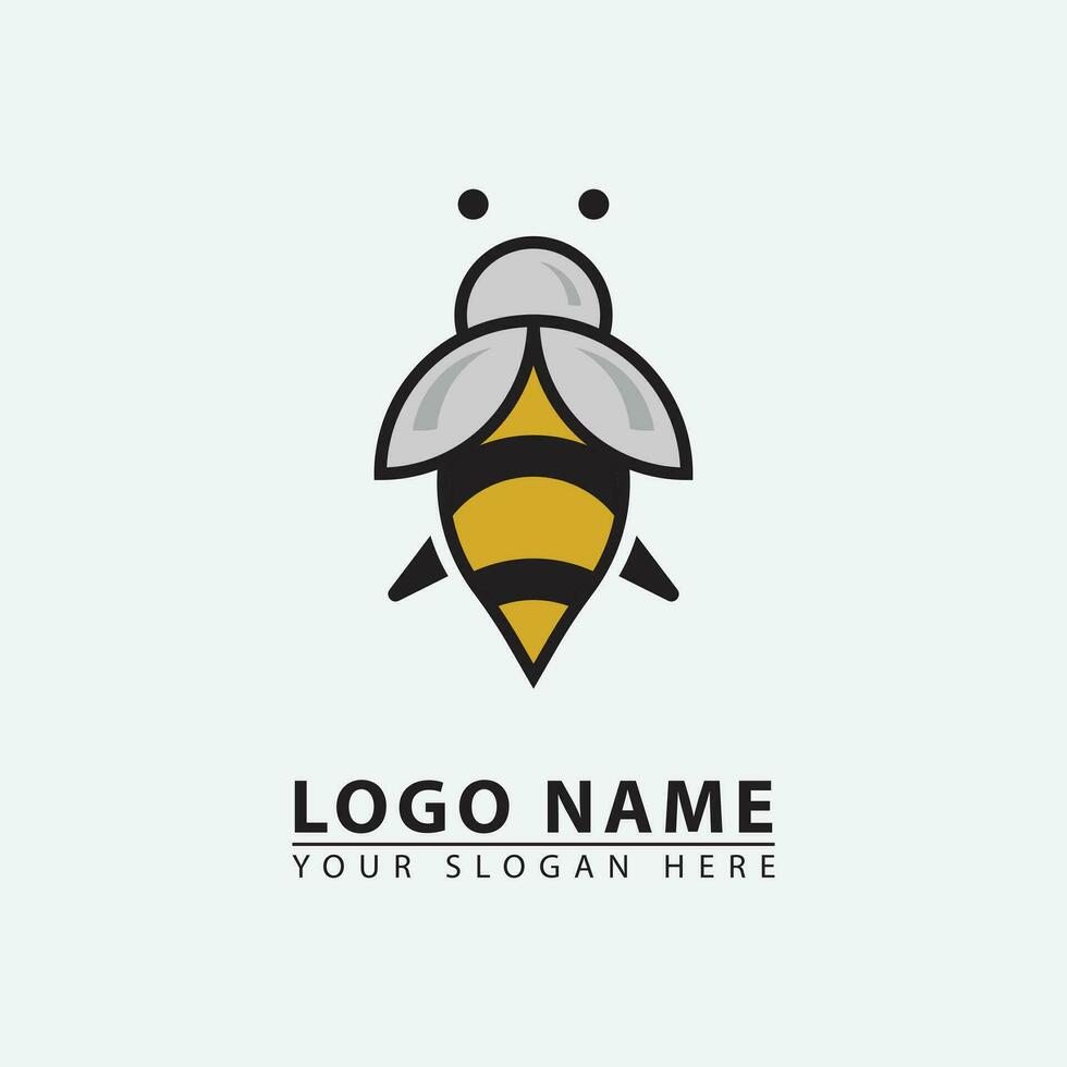 modern honey bee industry logo icon. vector