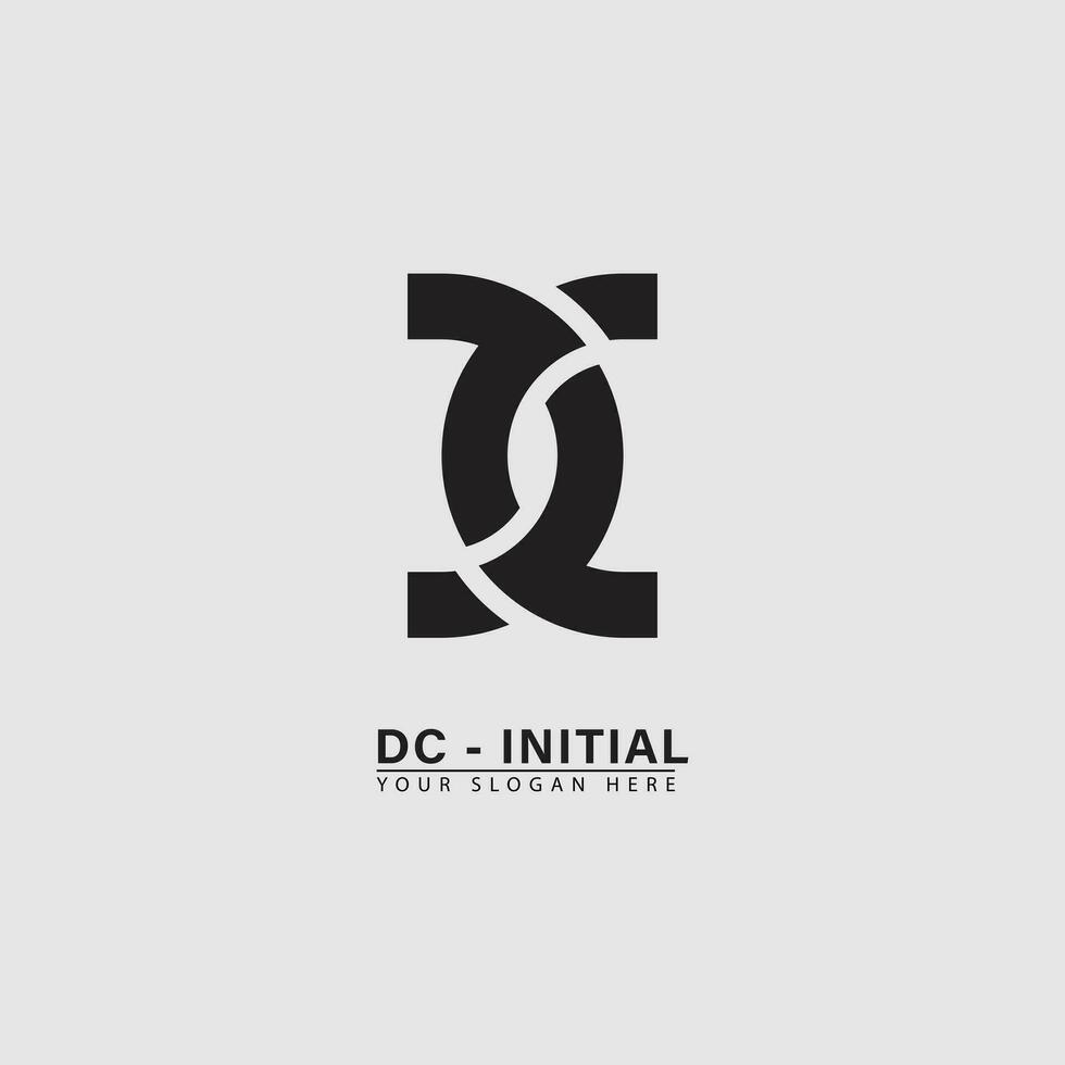modern letter D C initial logo icon vector