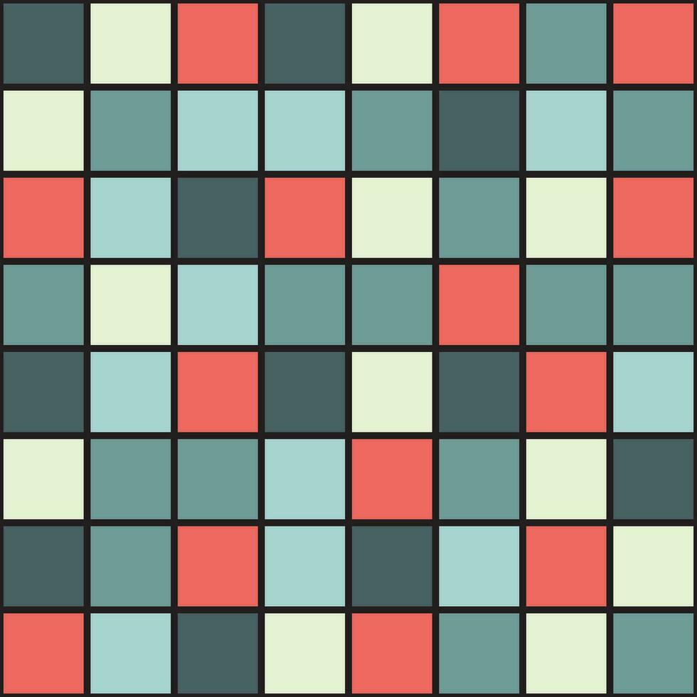 Square shapes background. Seamless pattern illustration. Brutalism Vector Shapes.