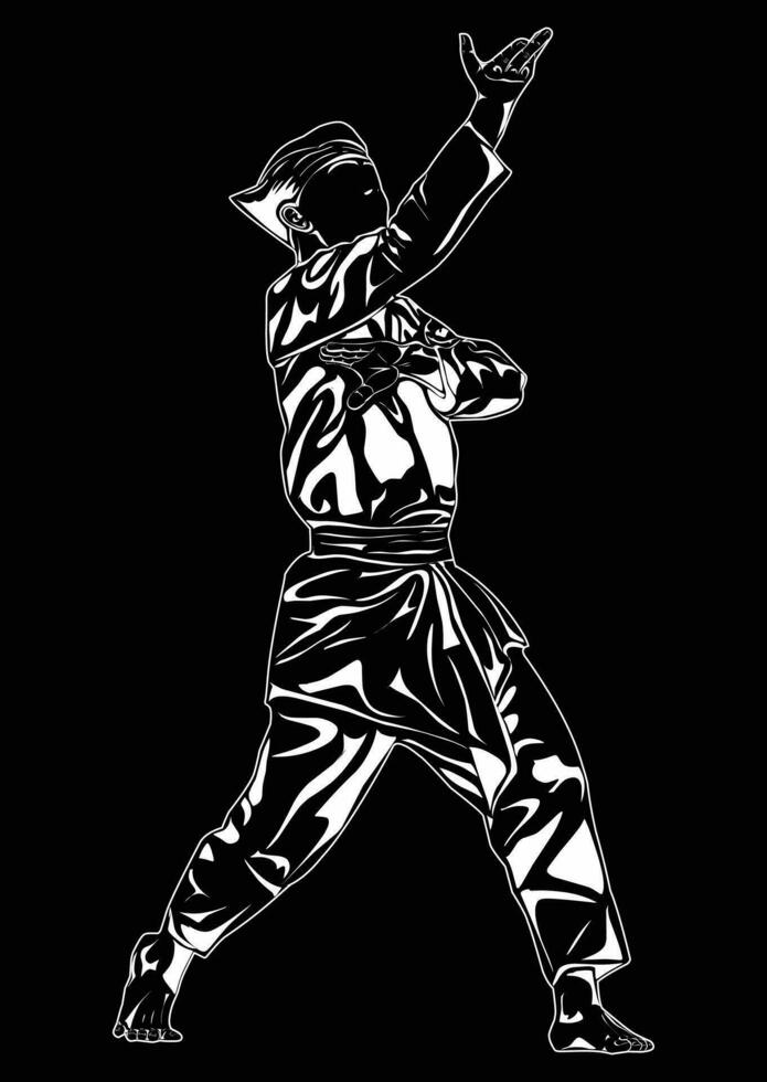 silat movement images for education, suitable for martial arts books, posters, sports applications, t-shirt design and others vector