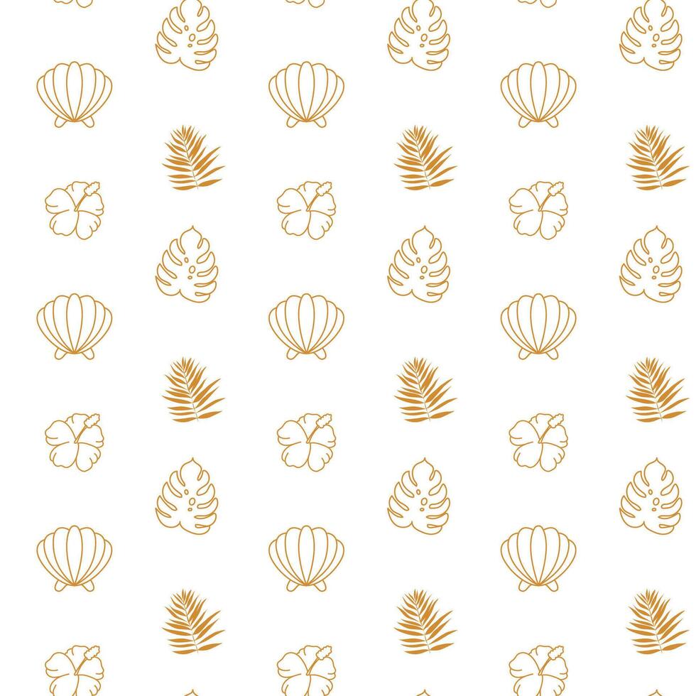 Hand drawn vector illustrations - seamless pattern of seashells. Marine background. Perfect for invitations, greeting cards, posters, prints, banners, flyers etc