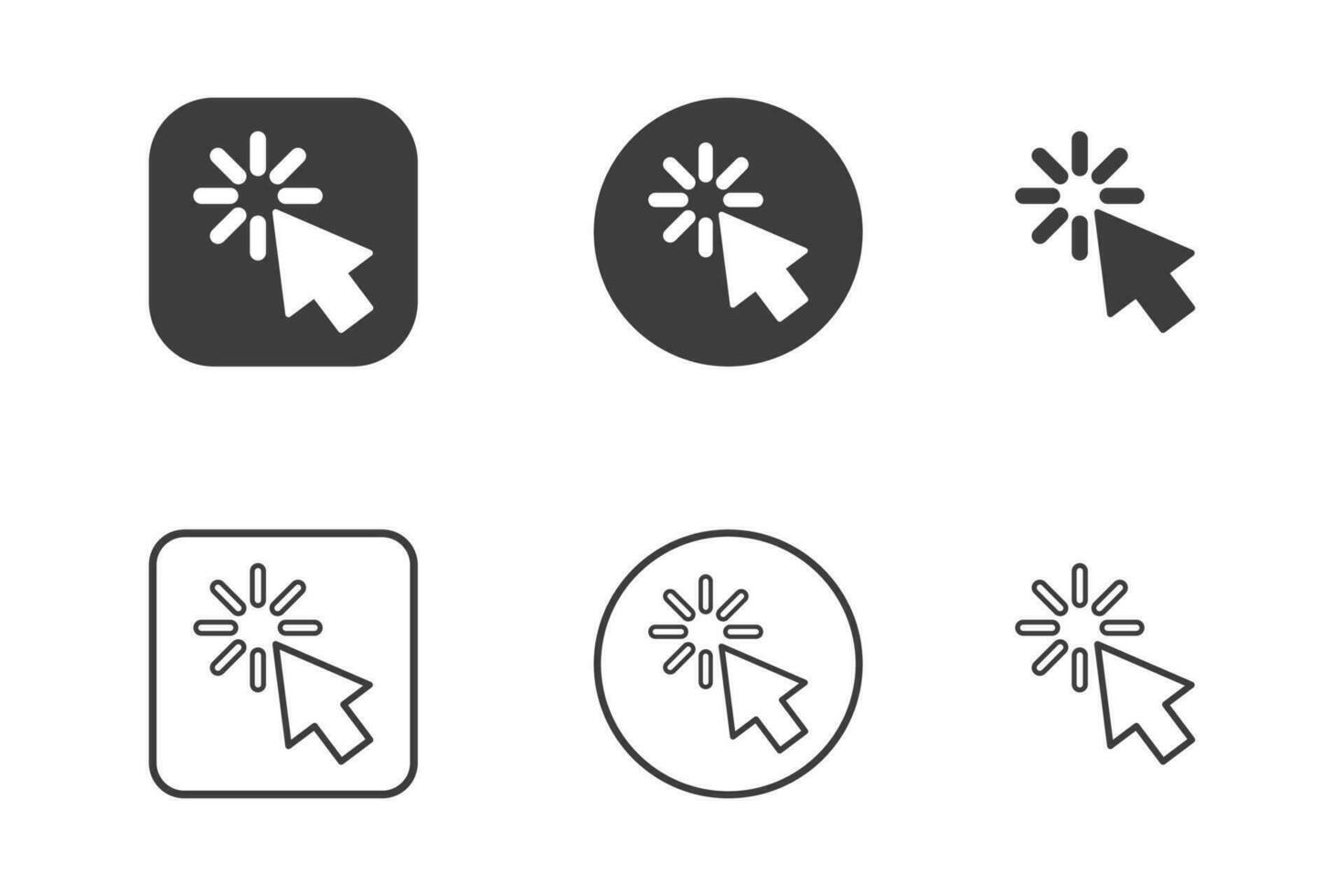 cursor ratón icono diseño 6 6 variaciones. aislado en blanco antecedentes. vector