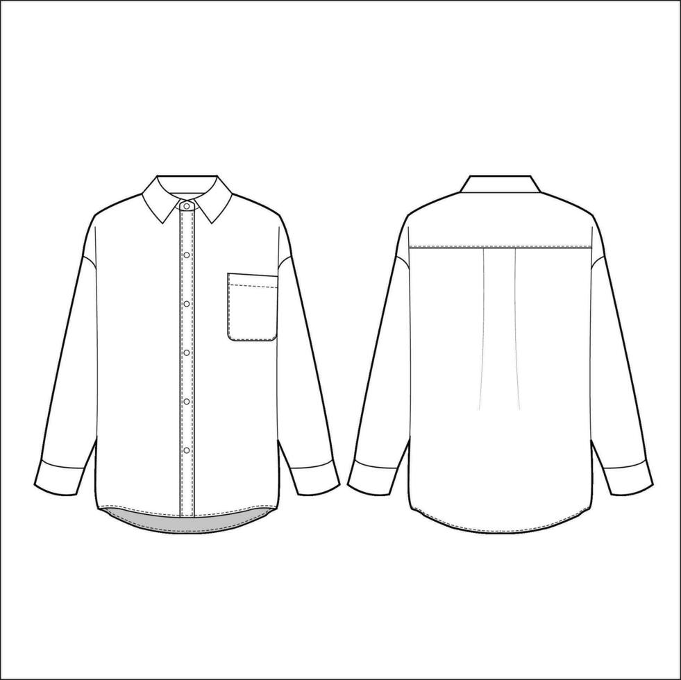 señoras de gran tamaño camisa vector modelo