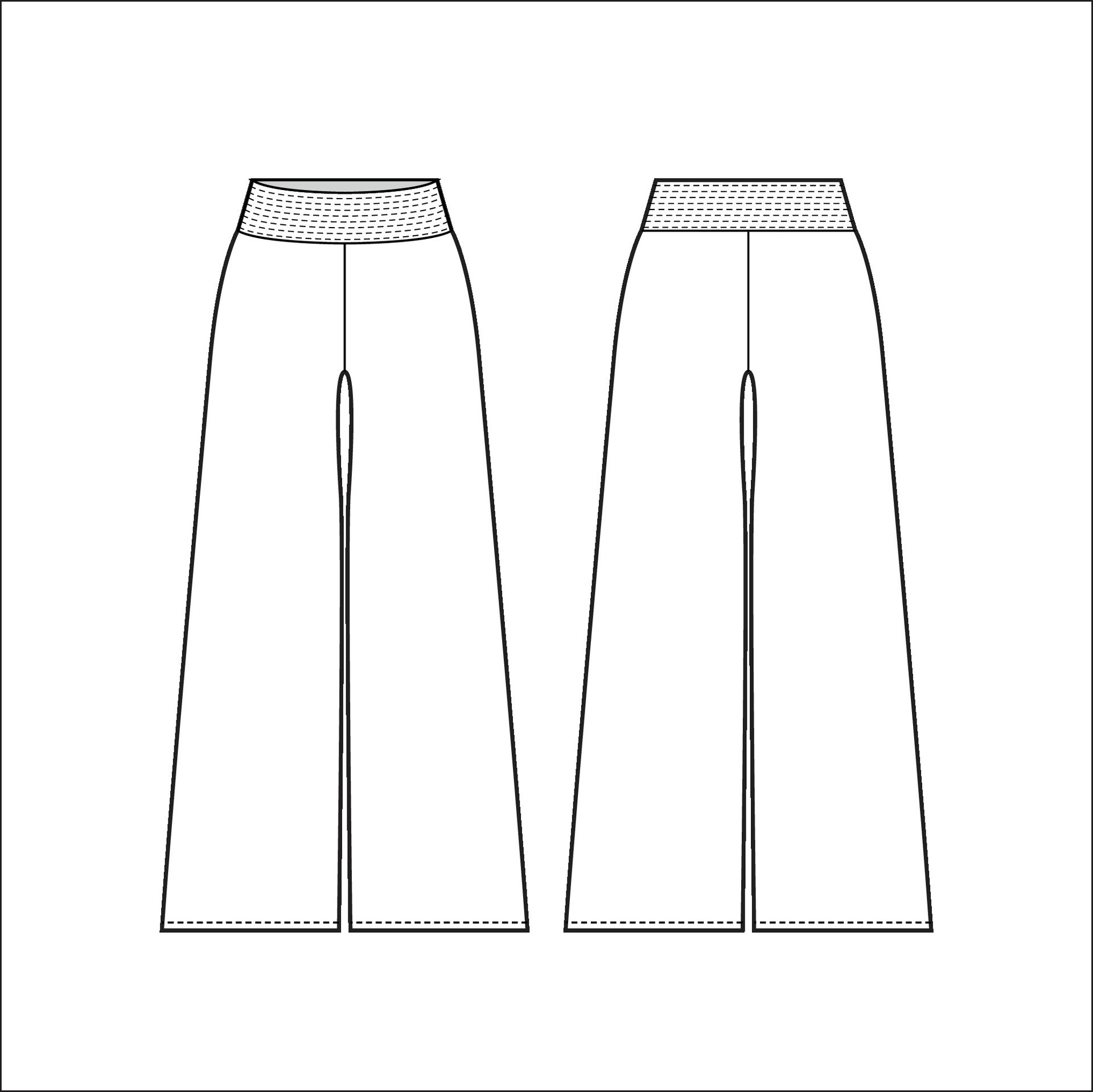 Ladies palazzo pants vector sketch 25765584 Vector Art at Vecteezy