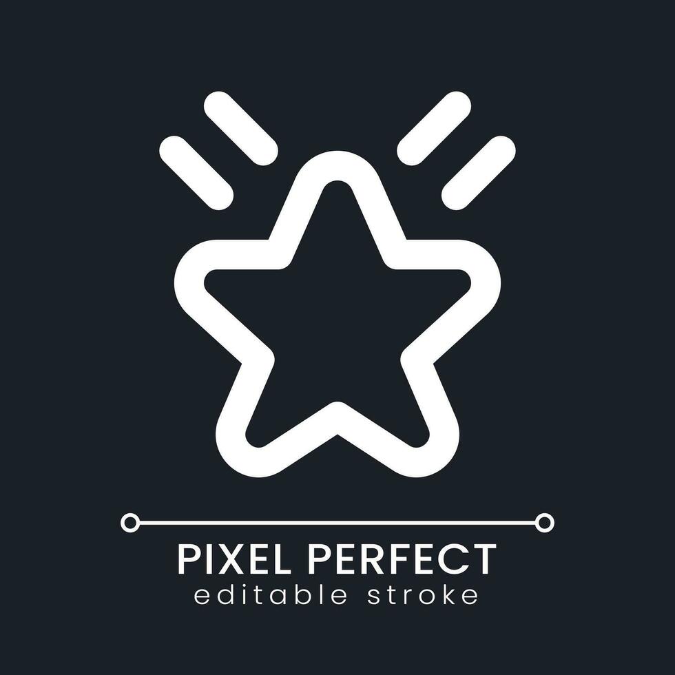 Effect pixel perfect white linear ui icon for dark theme. Enhance footage. Change video appearance. Vector line pictogram. Isolated user interface symbol for night mode. Editable stroke