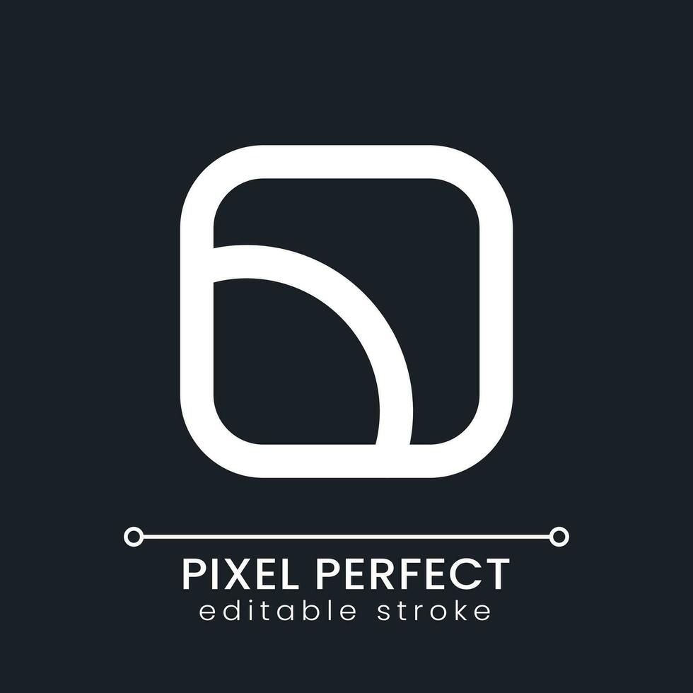 Color saturation pixel perfect white linear ui icon for dark theme. Adjust brightness level in footage. Vector line pictogram. Isolated user interface symbol for night mode. Editable stroke