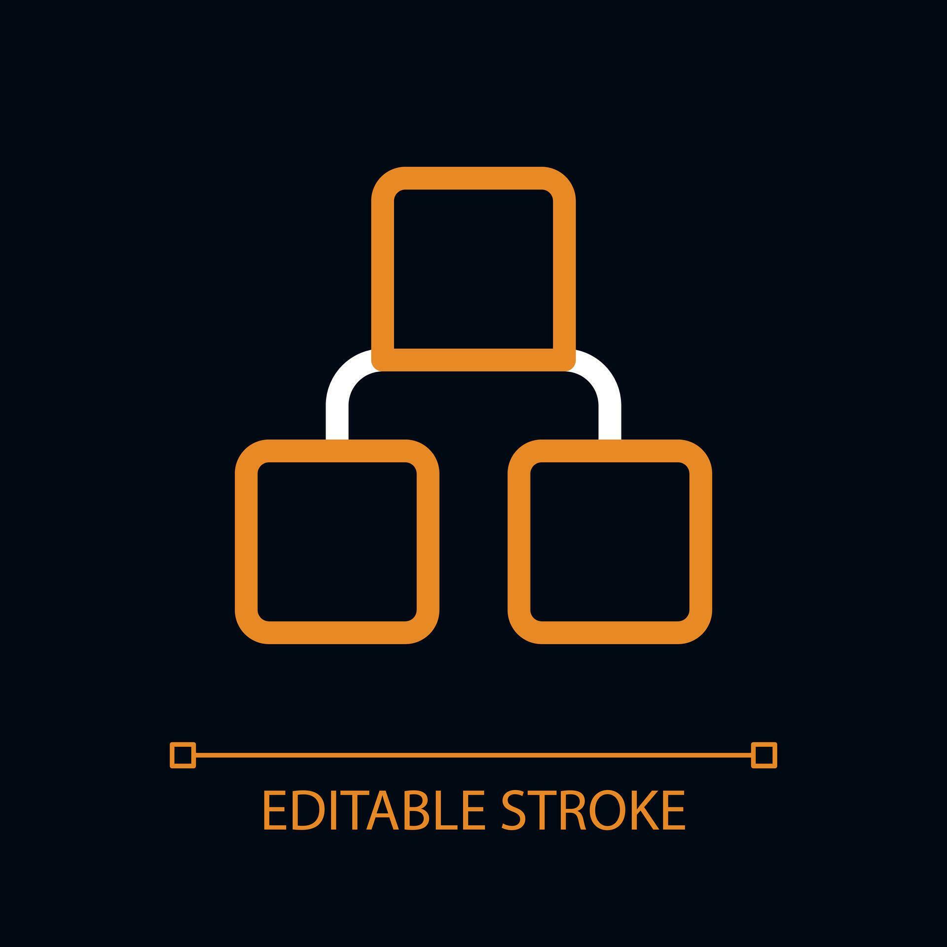 Infographic blocks pixel perfect color linear ui icon for dark theme ...