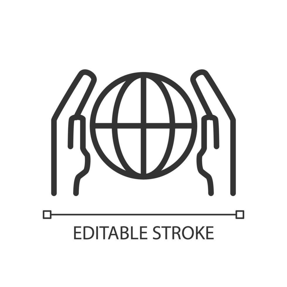 Network communication pixel perfect linear icon. Telecommunication service. Global contact. Internet. Thin line illustration. Contour symbol. Vector outline drawing. Editable stroke
