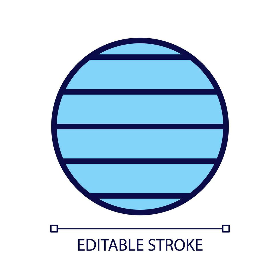 Latitude pixel perfect RGB color icon. Spherical coordinate. Geographic globe. Planet surface. Isolated vector illustration. Simple filled line drawing. Editable stroke