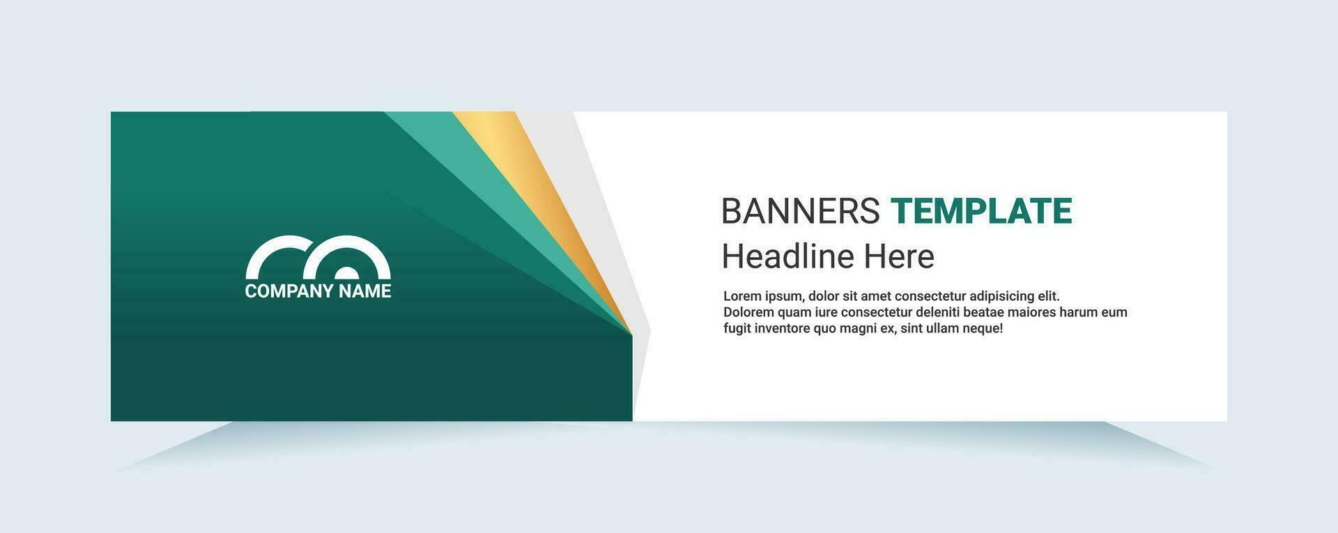 Green abstract banner. Modern vector for needs cards and banners. Vector illustration