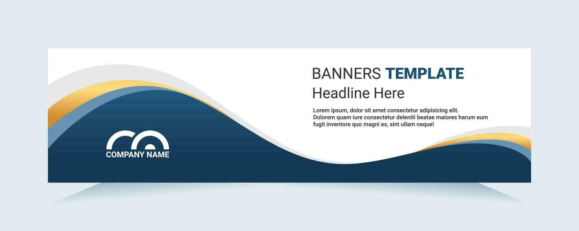 Blue abstract banner. Modern vector for needs cards and banners. Vector illustration