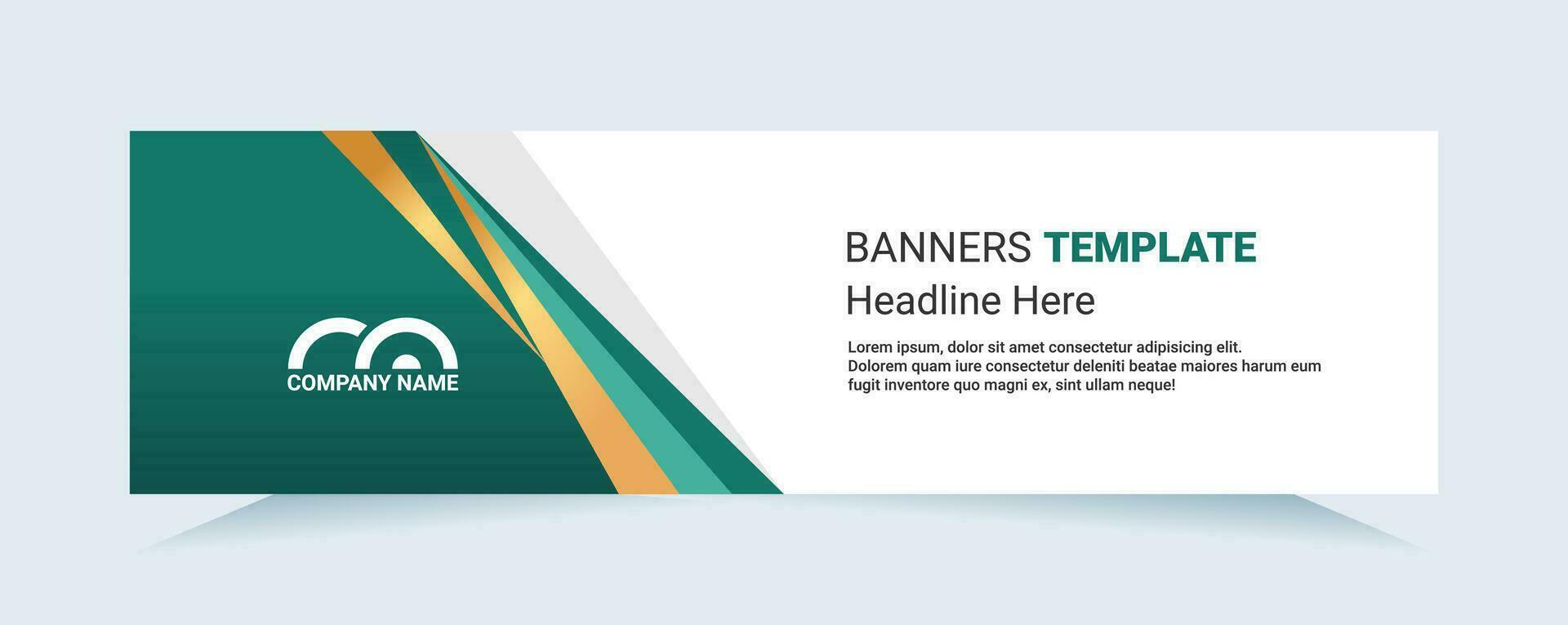 Green abstract banner. Modern vector for needs cards and banners. Vector illustration
