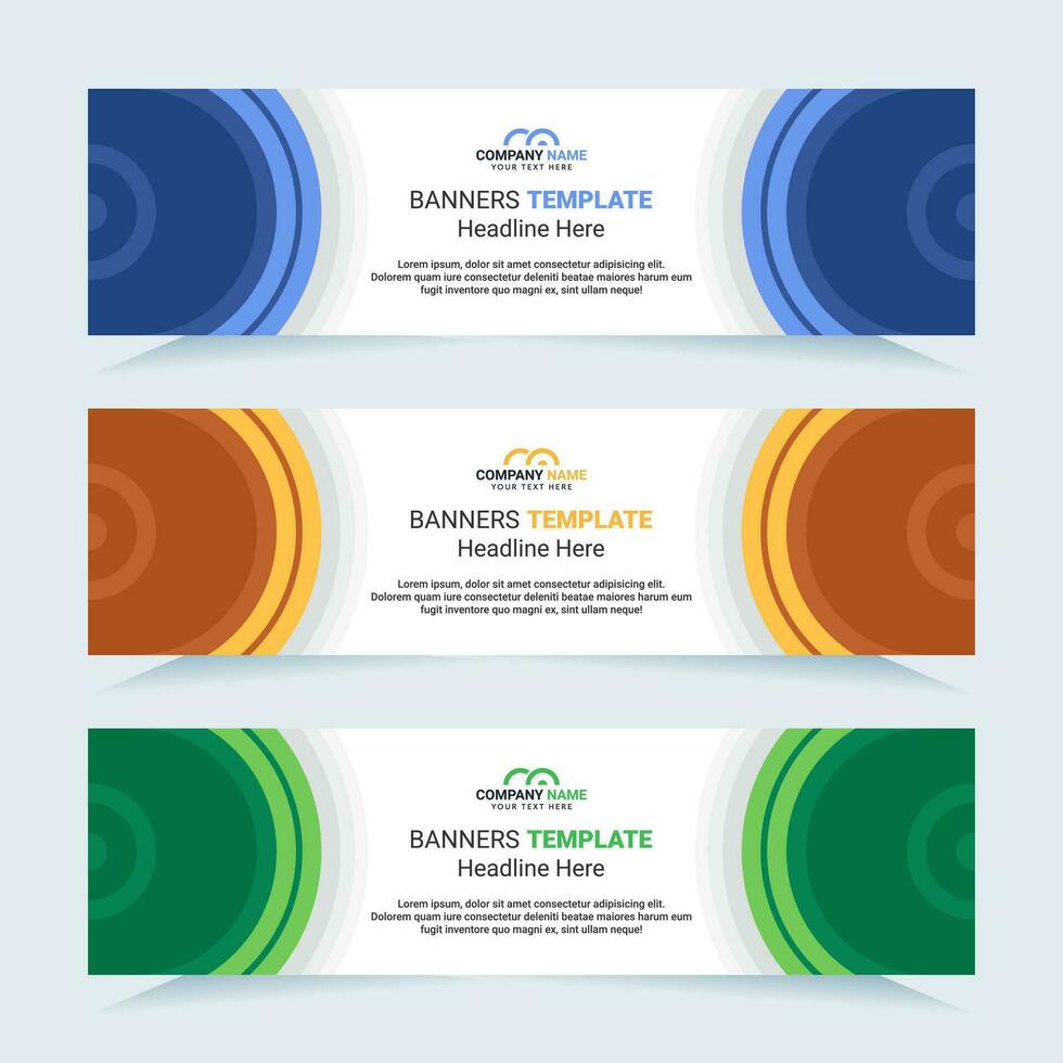 Vector modern set of colorful abstract banners. For card and banner needs. Vector Illustration