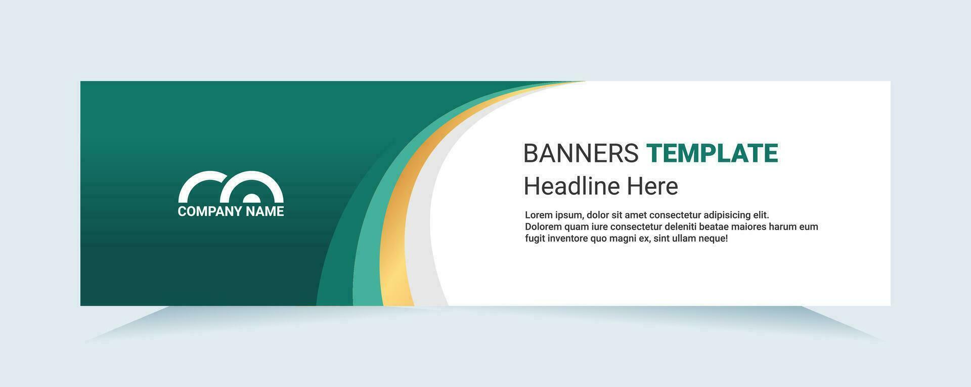 Green abstract banner. Modern vector for needs cards and banners. Vector illustration