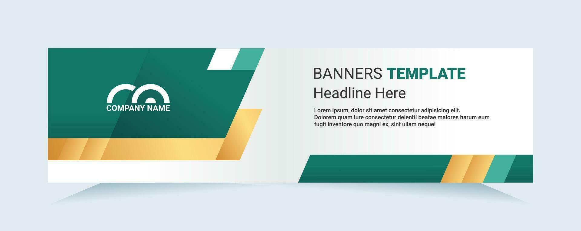 Green abstract banner. Modern vector for needs cards and banners. Vector illustration