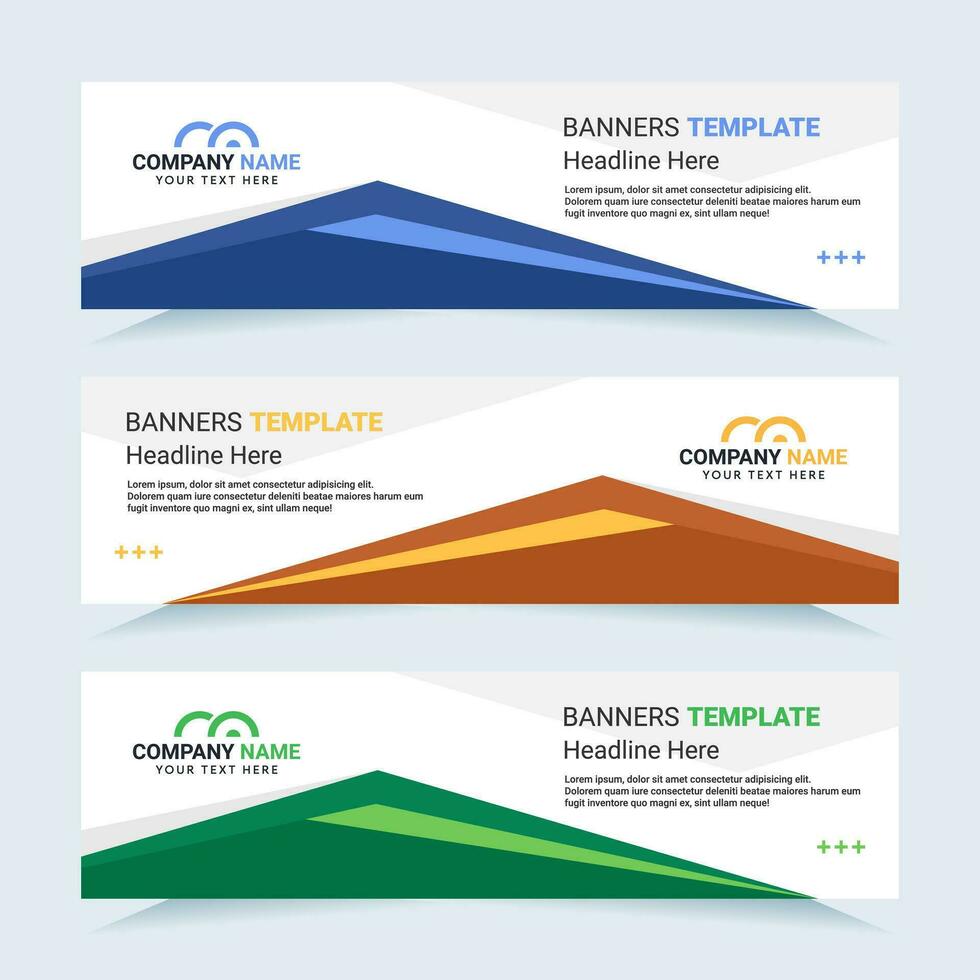 Vector modern set of colorful abstract banners. For card and banner needs. Vector Illustration