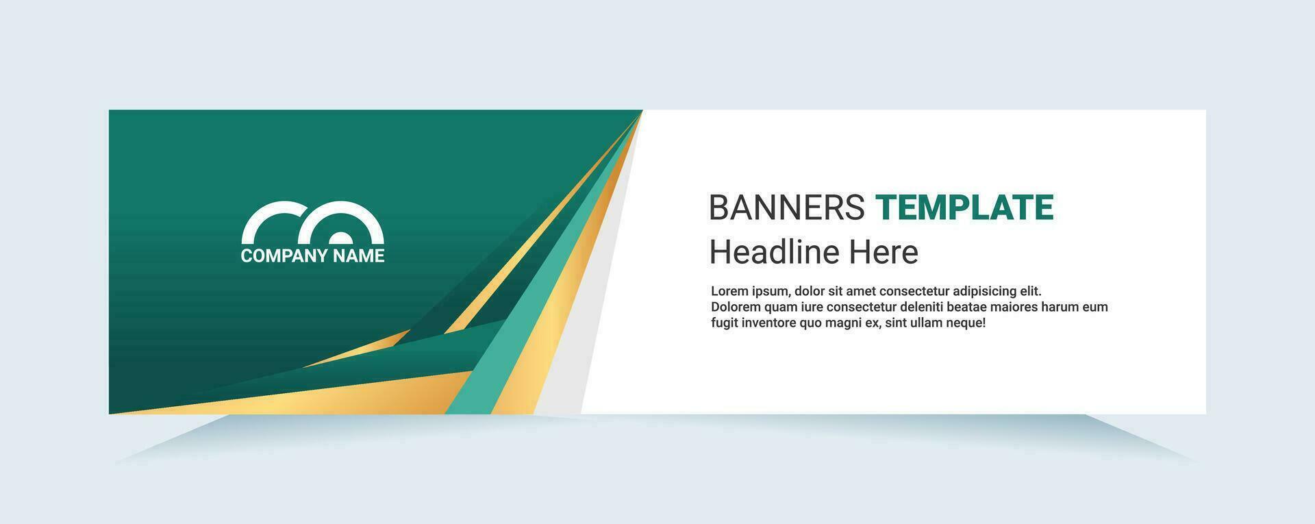 Green abstract banner. Modern vector for needs cards and banners. Vector illustration