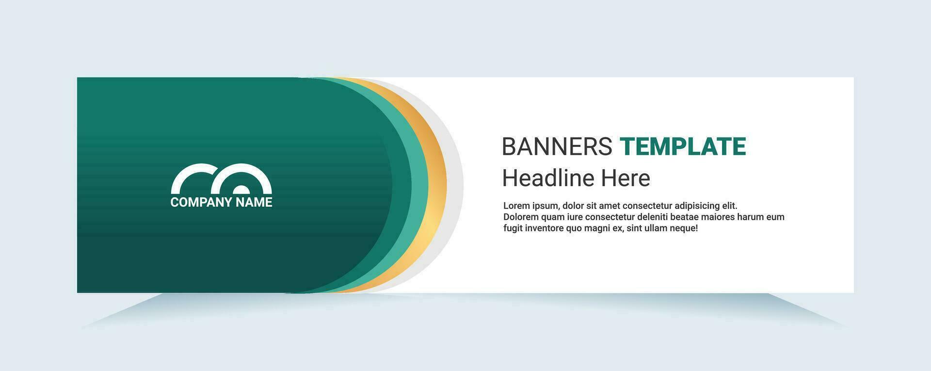Green abstract banner. Modern vector for needs cards and banners. Vector illustration