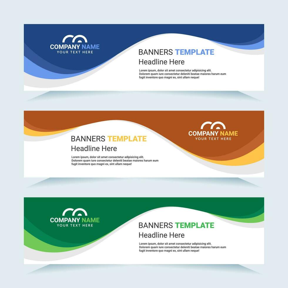 Vector modern set of colorful abstract banners. For card and banner needs. Vector Illustration