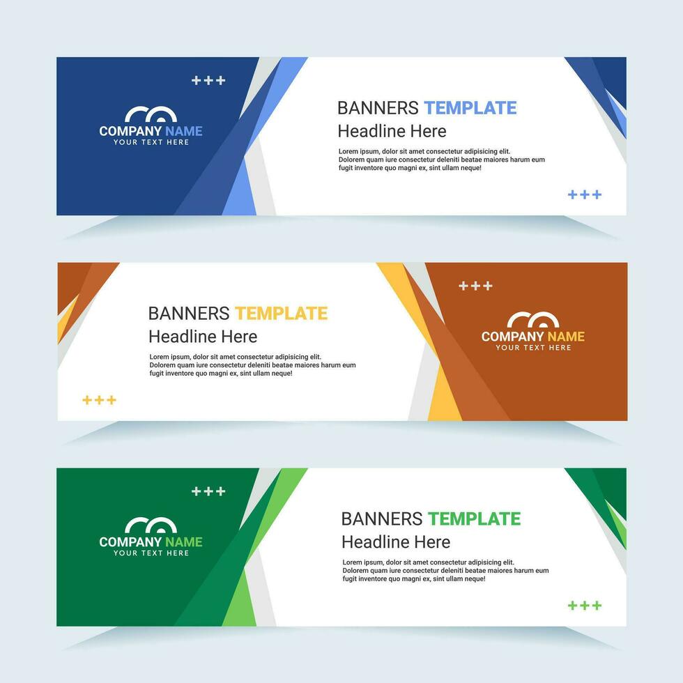 Vector modern set of colorful abstract banners. For card and banner needs. Vector Illustration