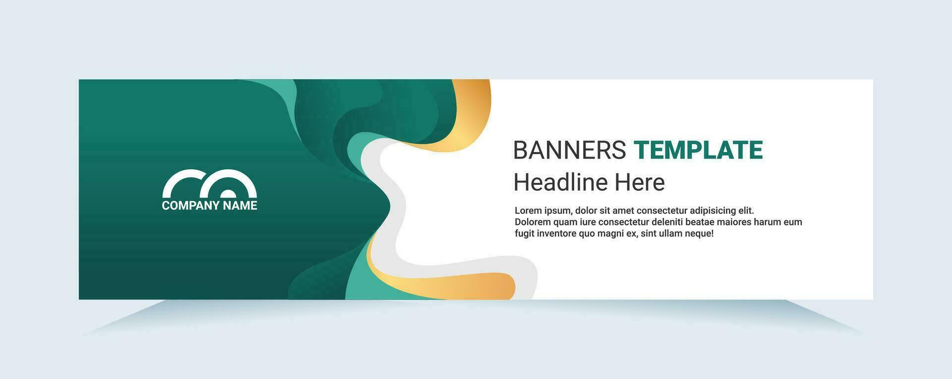 Green abstract banner. Modern vector for needs cards and banners. Vector illustration