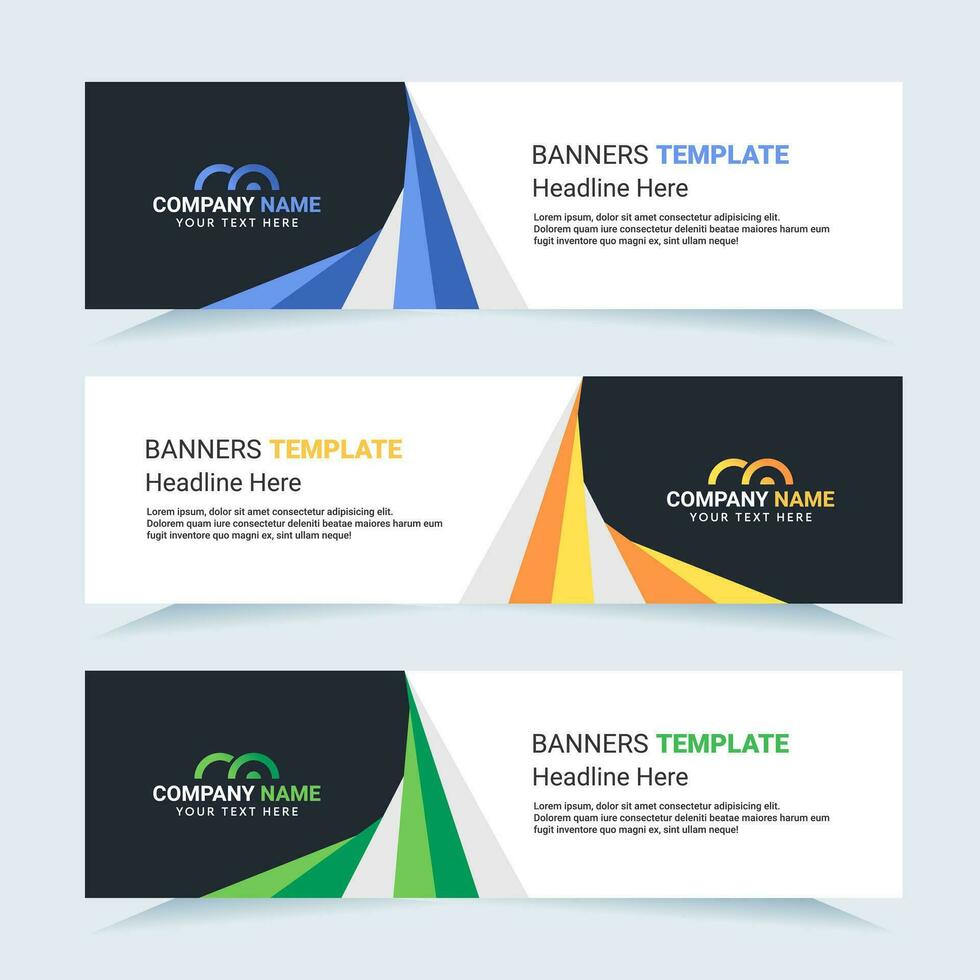 Vector modern set of colorful abstract banners. For card and banner needs. Vector Illustration