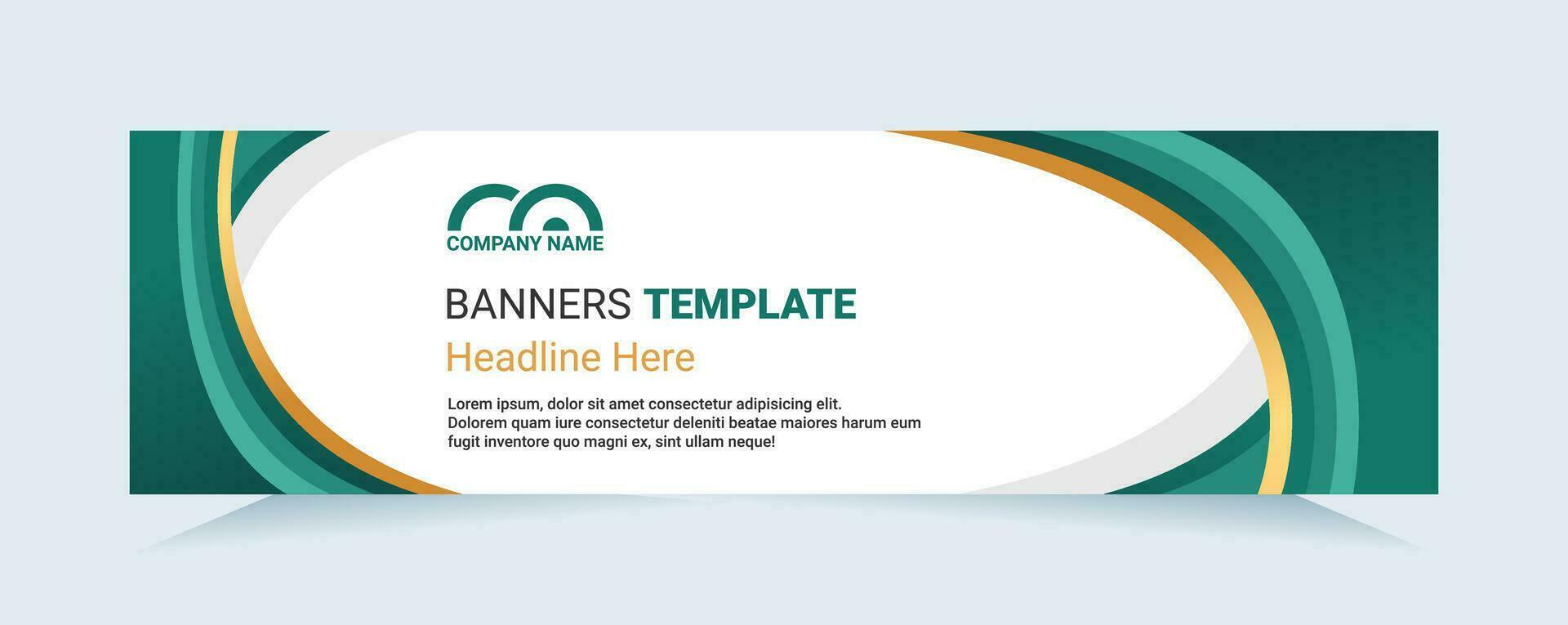 Green abstract banner. Modern vector for needs cards and banners. Vector illustration