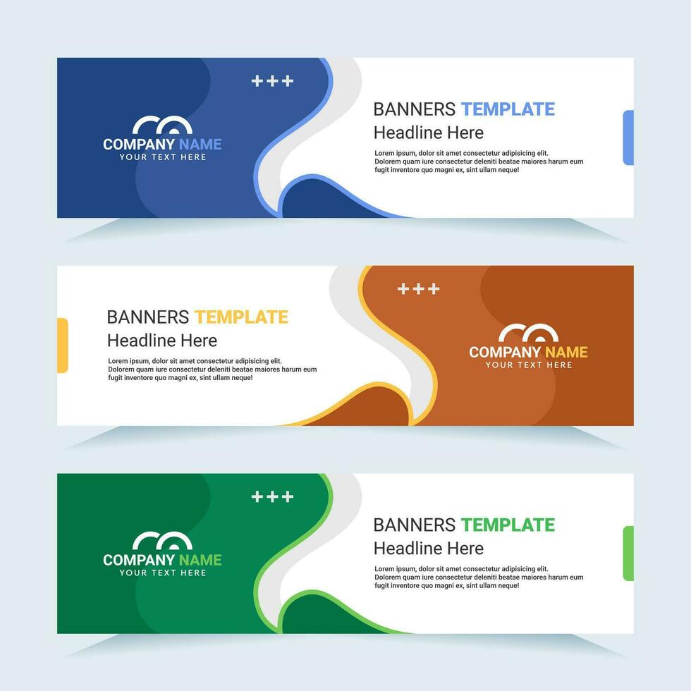 Vector modern set of colorful abstract banners. For card and banner needs. Vector Illustration