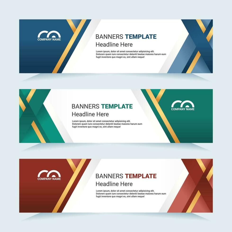 Vector modern set of colorful abstract banners. For card and banner needs. Vector Illustration