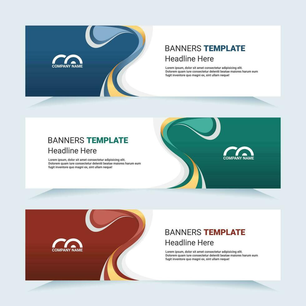 Vector modern set of colorful abstract banners. For card and banner needs. Vector Illustration