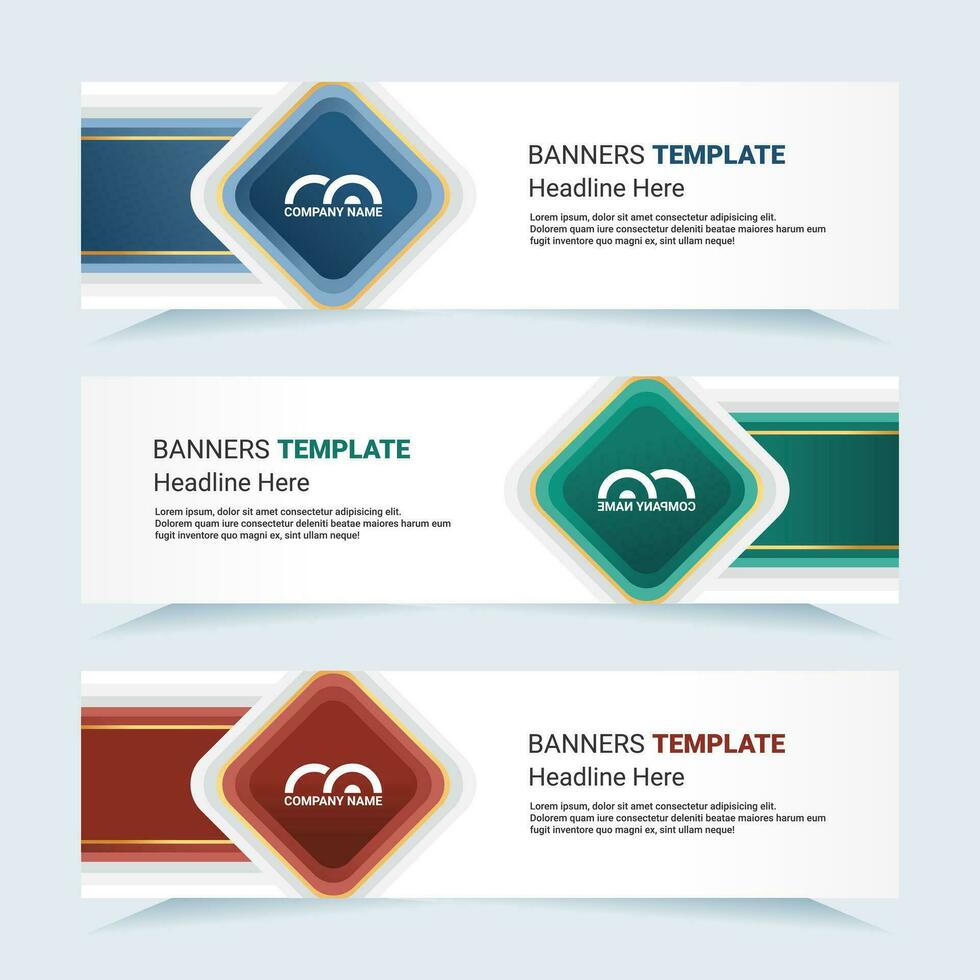 vector moderno conjunto de vistoso resumen pancartas para tarjeta y bandera necesidades. vector ilustración