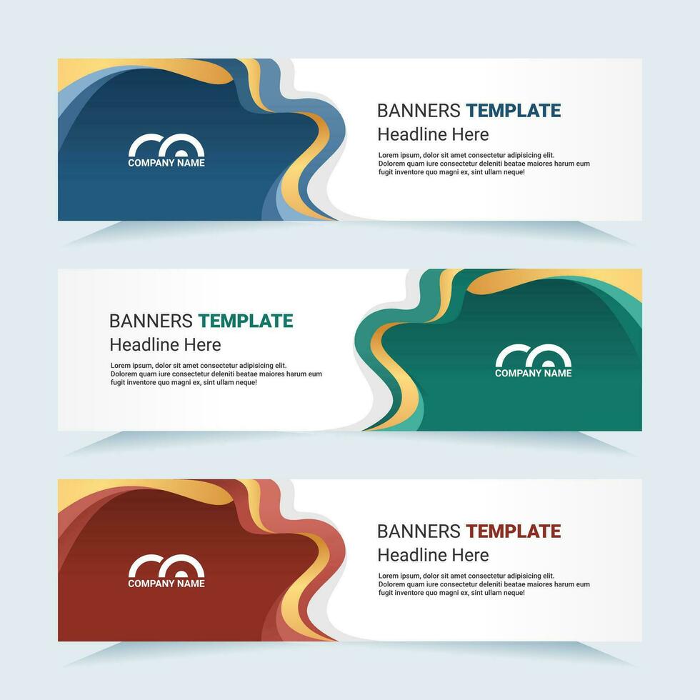 Vector modern set of colorful abstract banners. For card and banner needs. Vector Illustration