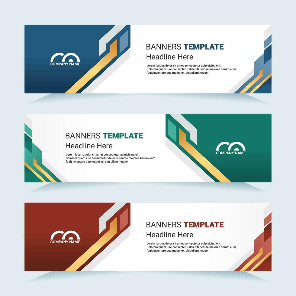 Vector modern set of colorful abstract banners. For card and banner needs. Vector Illustration