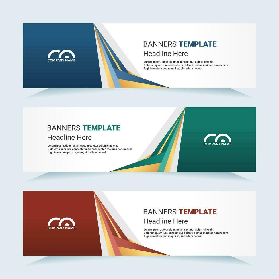 Vector modern set of colorful abstract banners. For card and banner needs. Vector Illustration